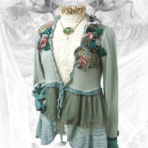 Jacke-Grün-Bestickt