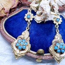 Biedermeier-Ohrringe-Turkis
