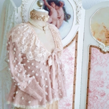Viktorianische-Strickjacke-Lachs