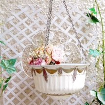 Shabby-Blumenampel