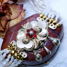 Biedermeier-Granat-Perlen-Collier
