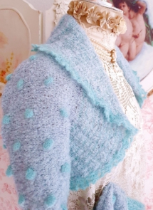 Mohair-Bolero-Hellblau