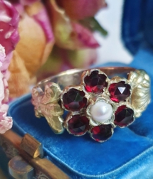 Granat-Ring-Perle